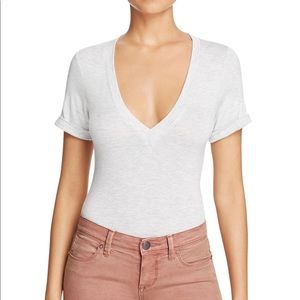 Free People Me Oh My V Neck T Shirt Bodysuit